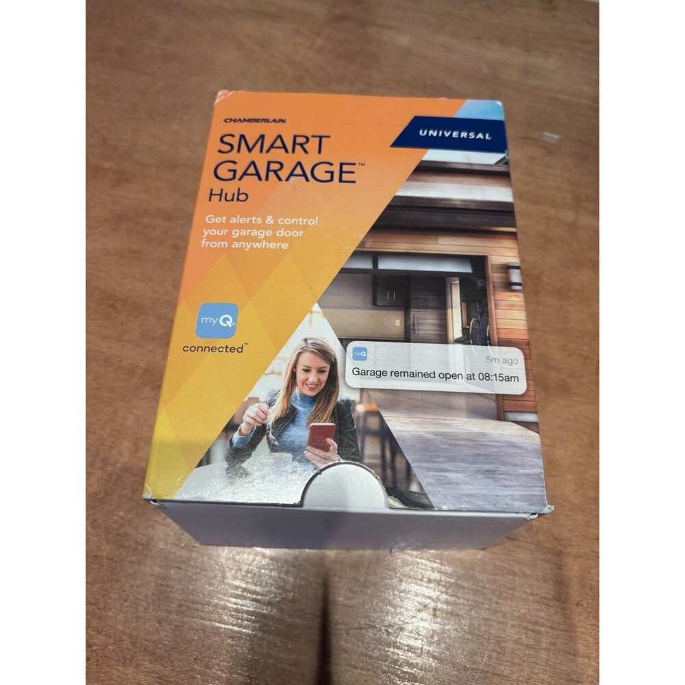 Chamberlain MyQ Smart Wi-Fi Enabled Garage Hub Black MYQ-G0301-E New Open BOX